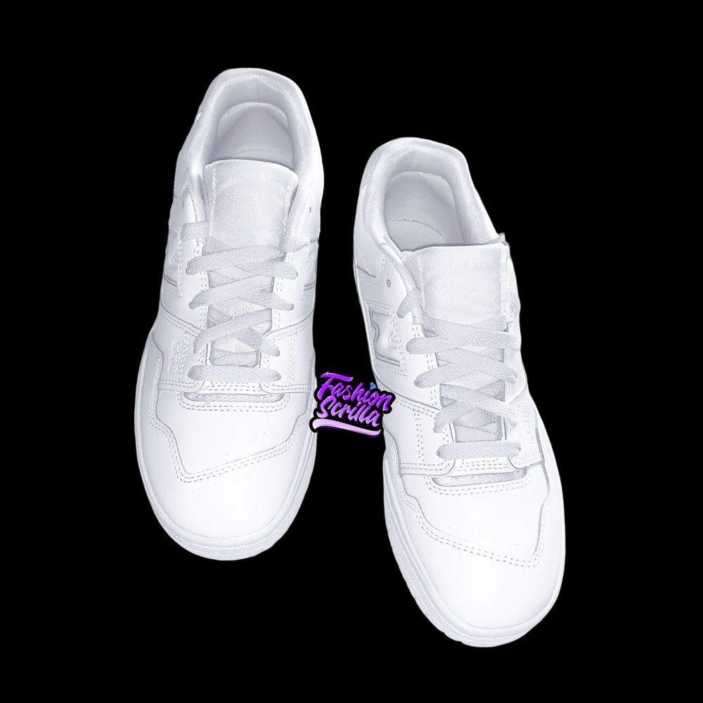 New Balance 550 Triple White GSB550WW Men’s Women’s Unisex Leather Sneakers - Picture 3 of 6